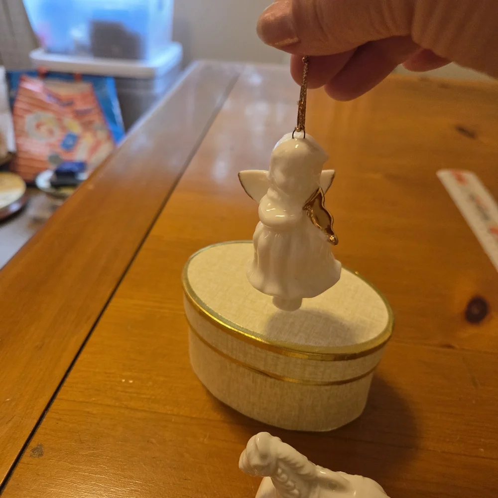 Vintage White Porcelain Ornaments